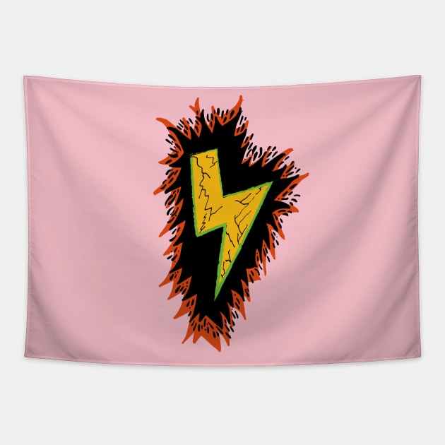 Lightning thunder power Tapestry by Brains