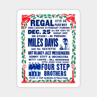 Vintage Jazz Christmas Concert Poster (Chicago, 1959) Magnet