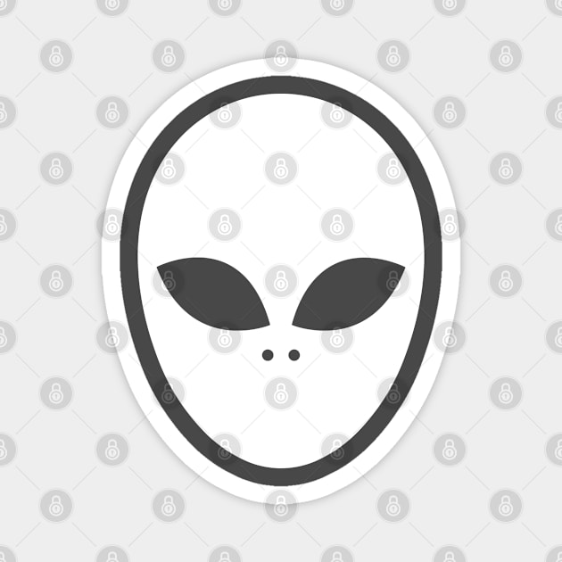 Alien Head Logo Left Chest Magnet by silentboy