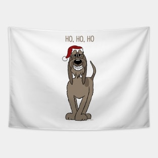 Dark Spinone Italiano Santa Claus Tapestry