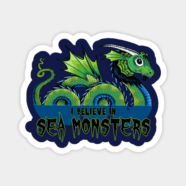 I Believe in Sea Monsters Magnet by inkninja