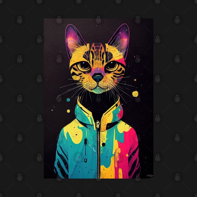 Bengal cat space cadet by etherElric