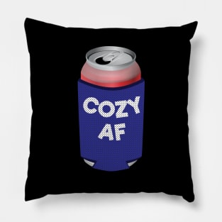 Cozy AF Can Koozie Design Pillow