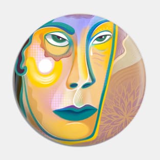 Art face Pin