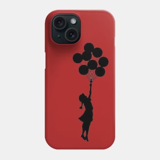 Banksy Girl Floating Away With Balloons Phone Case