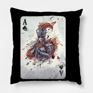 Queen of spades poker card: The Dark Warrior Pillow