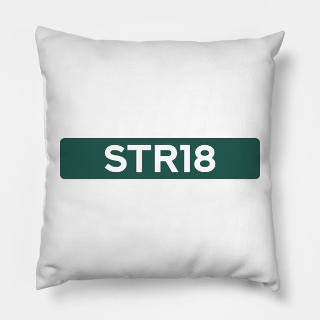 Lance Stroll 18 - Driver Tag #3 Pillow by GreazyL