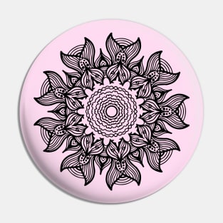 Creative symmetrical flower mandala print design GC-010 Pin