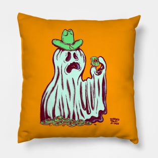 Monster Cookie Ghost Green Pillow