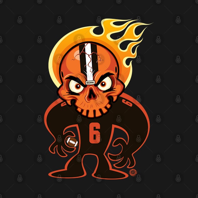 Go Browns SkullyDawg 6 by Goin Ape Studios