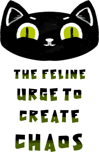 The feline urge to create chaos Kids T-Shirt by eternalshadeart