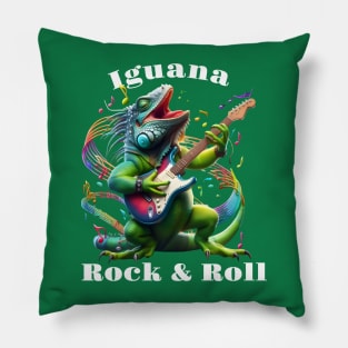 Iguana Dweller Rock & Roll Pillow
