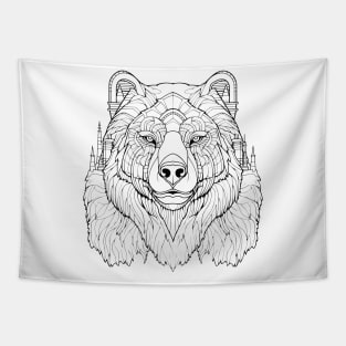 Grizzly Bear Animal Freedom World Wildlife Wonder Vector Graphic Tapestry