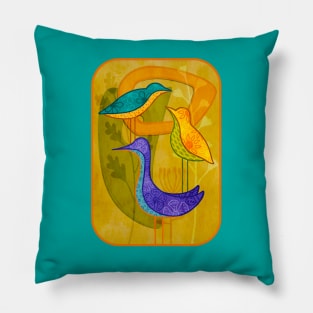 BIRDFLOWER Squawk Three Times Pillow