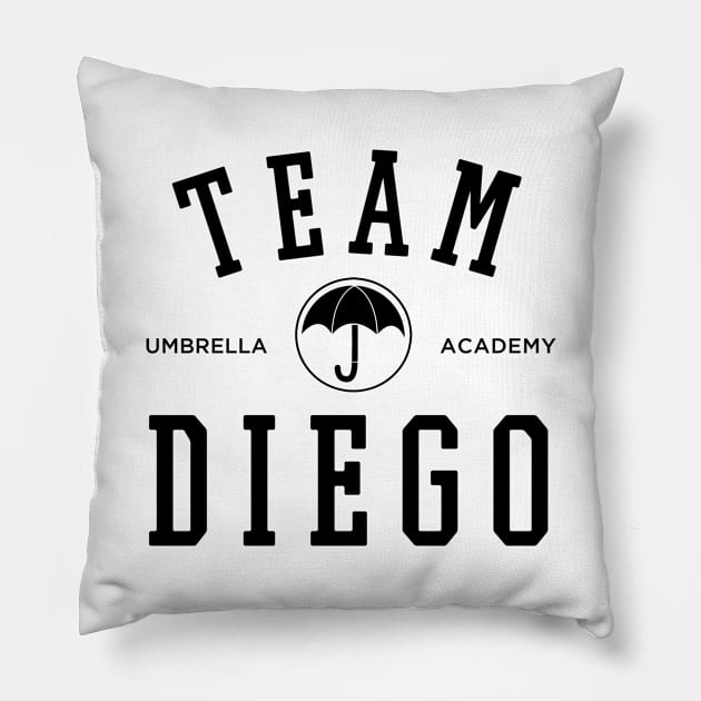 TEAM DIEGO THE UMBRELLA ACADEMY Pillow by localfandoms