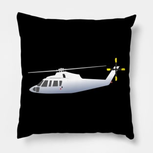 White and Grey Helicopter Pillow