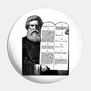 Moses and the 10 Commandments of the Christian Pin
