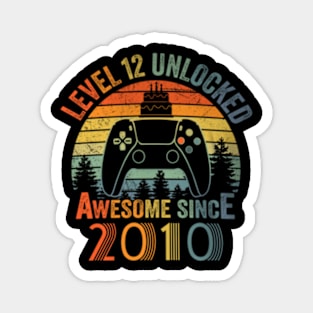 Level 12 Unlocked Video Gamer 12 Years Old 12 Birthday Magnet