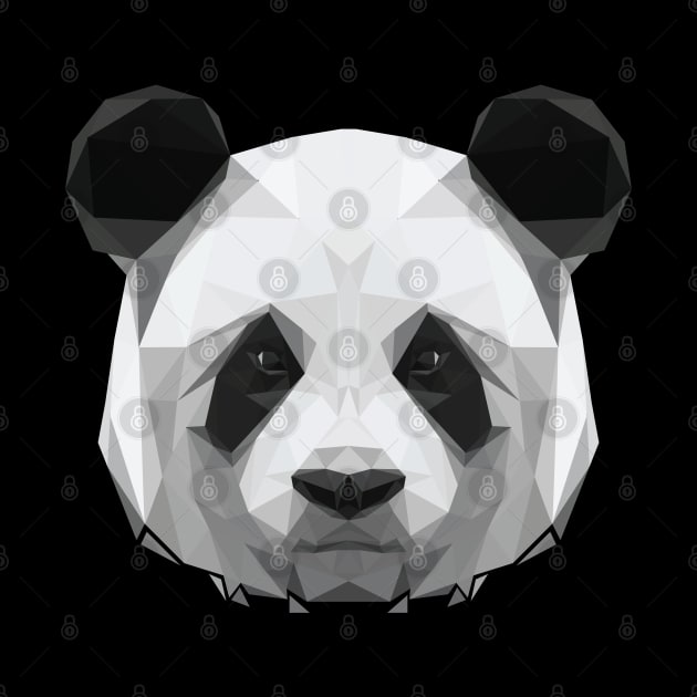 panda lowpoly art by Amartwork