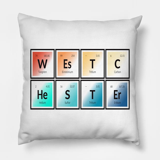 Westchester Periodic Table Pillow by Maozva-DSGN