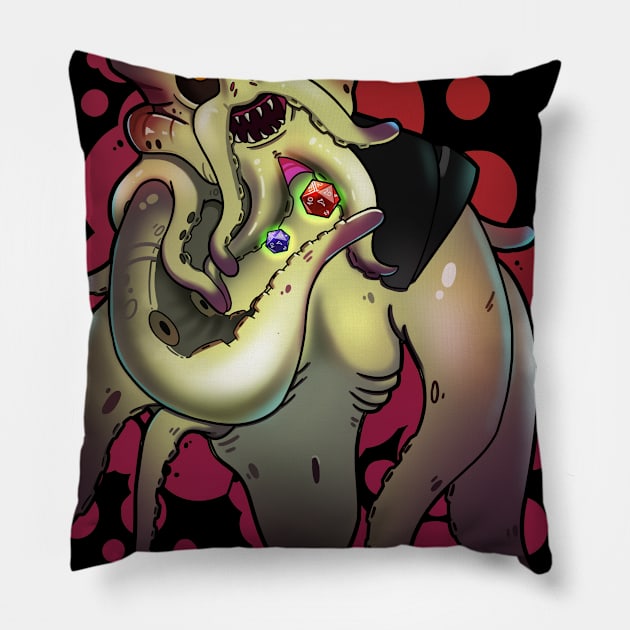 Arkham Myth Tentacles Horror Pen & Paper Gamer Pillow by Schimmi