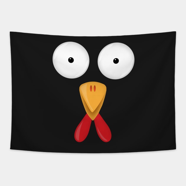 Chicken Face Halloween Costume Tapestry by BraaiNinja