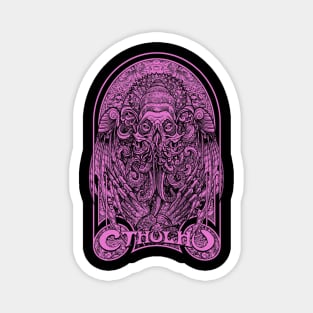 God Cthulhu Purple (Black Print) Magnet