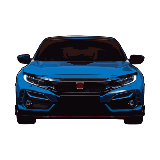 Blue Civic Type R Illustration T-Shirt