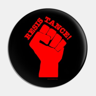 RESISTANCE (Red on Black) Pin