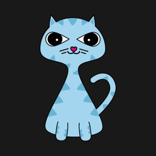 Kawaii Blue Cat T-Shirt