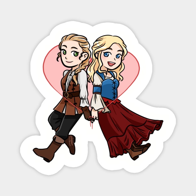 Always Know Each Other (Robin & Alice ver.) Magnet by artsy_alice