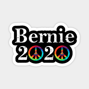 Vintage Bernie 2020 Peace Flag American Hippie Gift Magnet