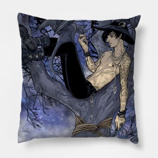 Witch Boy Goth Pillow