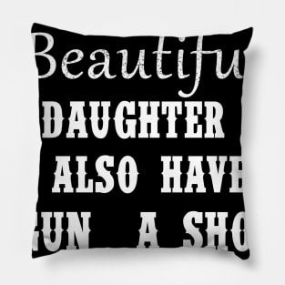 Gift for Father Mens Funny Gift from Daughter to Dad Father's day Funny Father of Daughter Mens funny Pillow