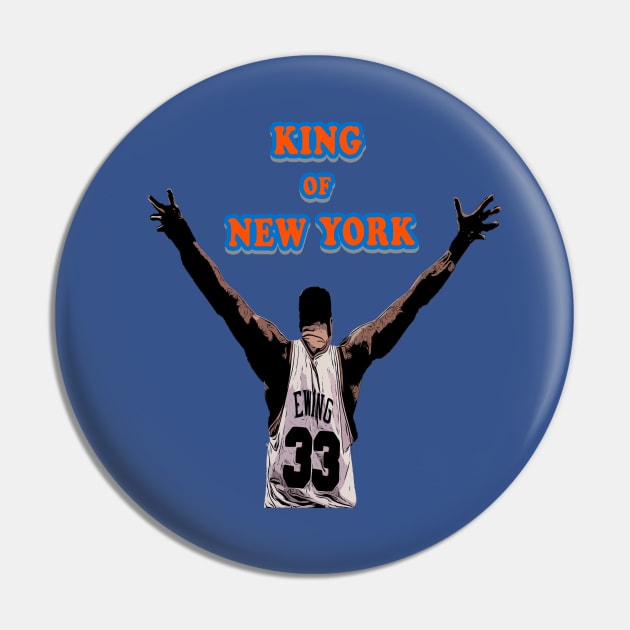 Patrick Ewing King of New York Pin by IronLung Designs