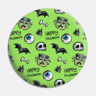 Light green Halloween pattern Pin