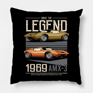 1969 AMC AMX/3 Racing Car Pillow