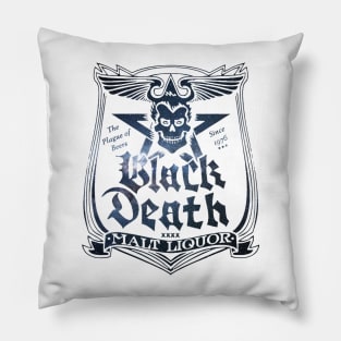 Black Death Malt Liquor Vintage Pillow