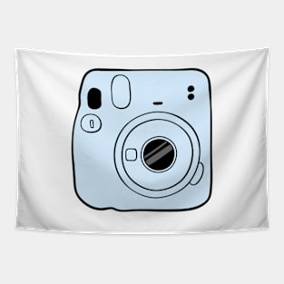 Blue polaroid camera Tapestry