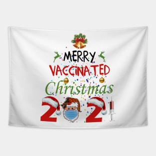 Merry Vaccinated Christmas 2021 Tapestry