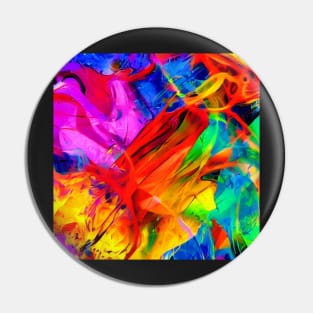 Bright Colorful Abstract Design Pin