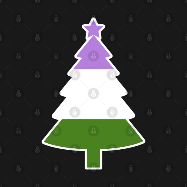 Christmas Tree LGBT Flag Genderqueer by aaallsmiles