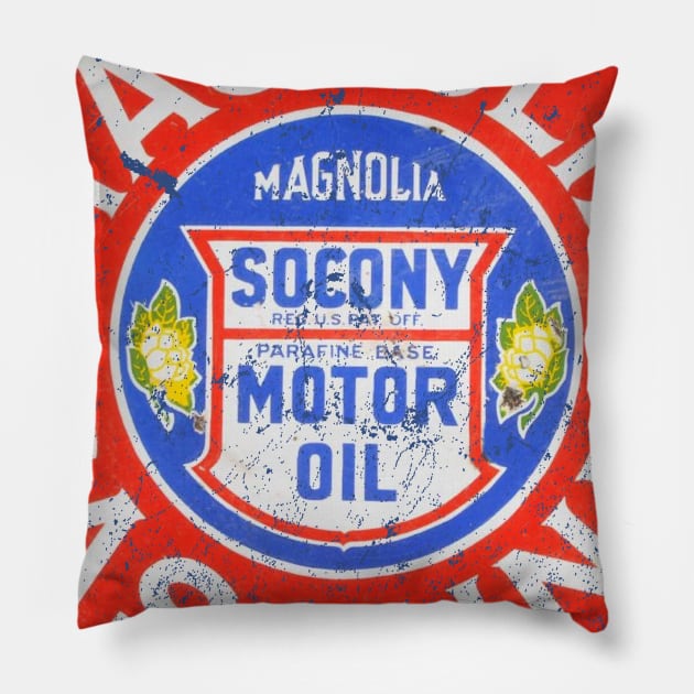 Magnolia Gasoline Pillow by MindsparkCreative