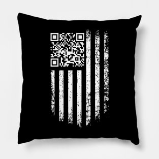 Trump Dance QR with America Flag Pillow