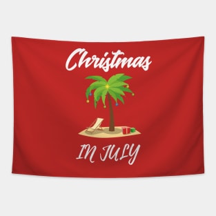 Mid Year Check Christmas In July T-Shirts Tapestry