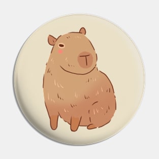 Capybara illustration Pin