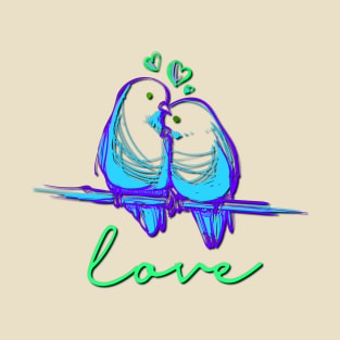 Romantic Love Birds T-Shirt