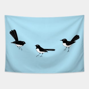 Willy Wagtail (Australian wren) Tapestry