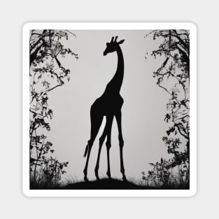 Girrafe Shadow Silhouette Anime Style Collection No. 155 Magnet