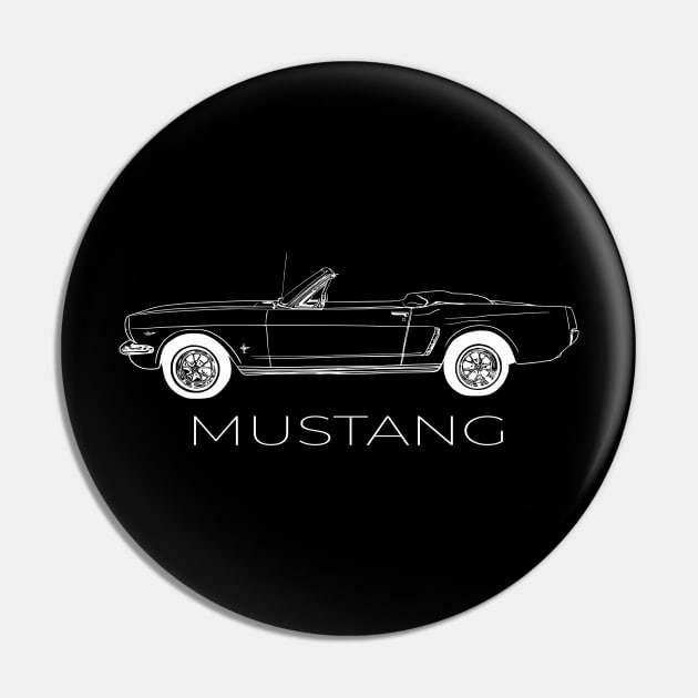 64 Ford Mustang Convertible Pin by russodesign